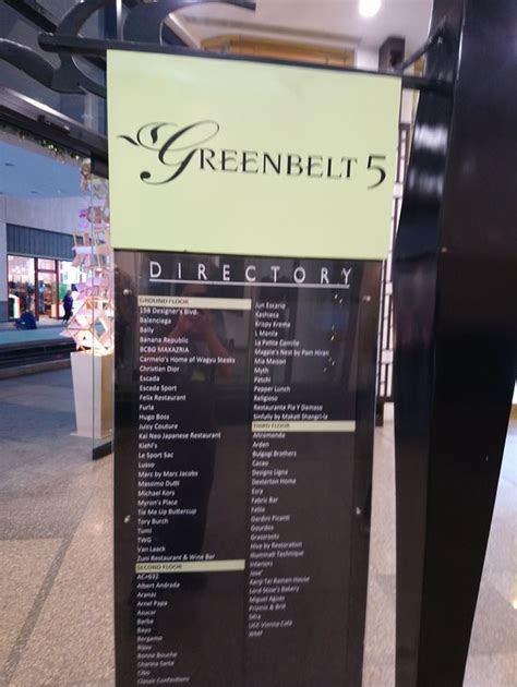 greenbelt mall directory